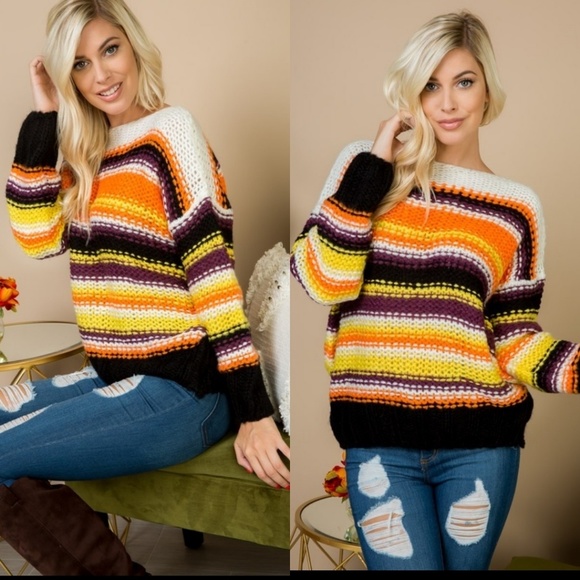 Sweaters - BOGO FREE! Gorgeous striped thick knit sweater
